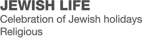 Jewish Life Celebration of Jewish holidays Religious